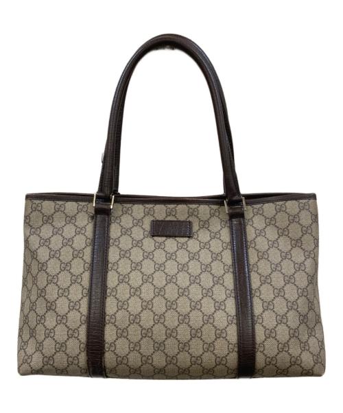 GUCCI（グッチ）GUCCI (グッチ) GGスプリーム トートバッグ ベージュの古着・服飾アイテム
