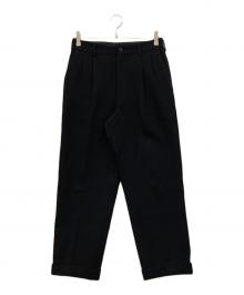 COMME des GARCONS HOMME（コムデギャルソン オム）の古着「ウールブレンド2タックパンツ」｜ブラック
