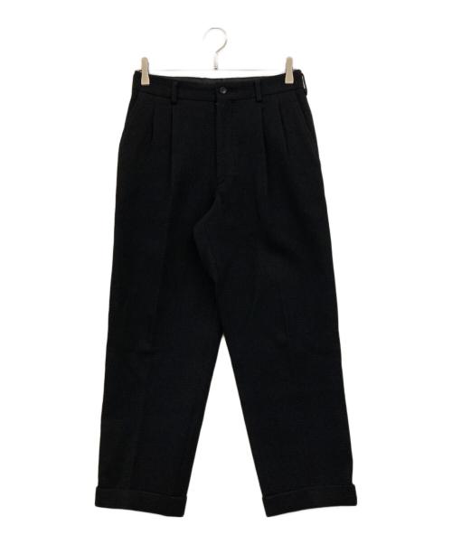 COMME des GARCONS HOMME（コムデギャルソン オム）COMME des GARCONS HOMME (コムデギャルソン オム) ウールブレンド2タックパンツ ブラック サイズ:Sの古着・服飾アイテム