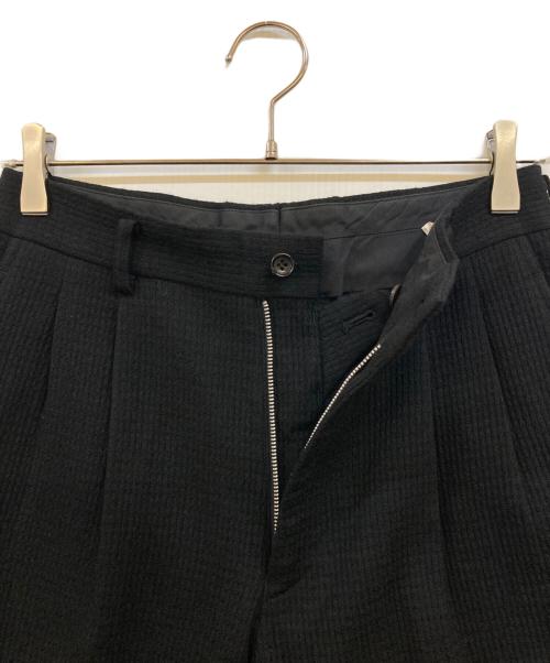COMME des GARCONS HOMME（コムデギャルソン オム）COMME des GARCONS HOMME (コムデギャルソン オム) ウールブレンド2タックパンツ ブラック サイズ:Sの古着・服飾アイテム