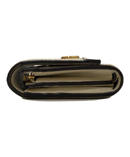 GUCCI（グッチ）GUCCI (グッチ) GGスプリーム・オフィディアコンパクトウォレット ベージュの古着・服飾アイテム