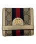 GUCCI（グッチ）の古着「GGスプリーム・オフィディアコンパクトウォレット」｜ベージュ