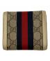 GUCCI (グッチ) GGスプリーム・オフィディアコンパクトウォレット ベージュ：28000円