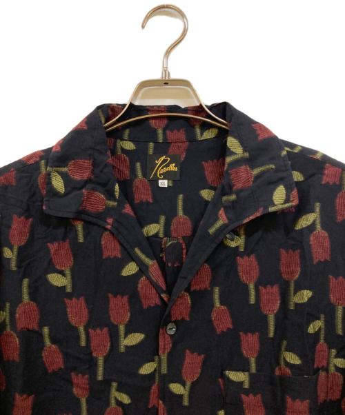 Needles（ニードルズ）Needles (ニードルズ) Italian Collar Shirt - /W Tulip Jacquard ブラック サイズ:XLの古着・服飾アイテム