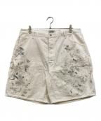 BOWWOWバウワウ）の古着「PAINTER’S SPLATTER SHORTS」｜ホワイト