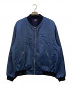 A.PRESSEアプレッセ）の古着「Vintage Silk Viscose Tour Jacket」｜ブルー