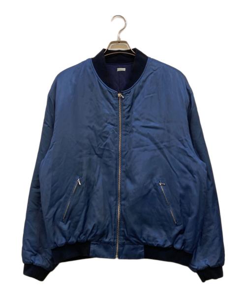 A.PRESSE（アプレッセ）A.PRESSE (アプレッセ) Vintage Silk Viscose Tour Jacket ブルー サイズ:4の古着・服飾アイテム