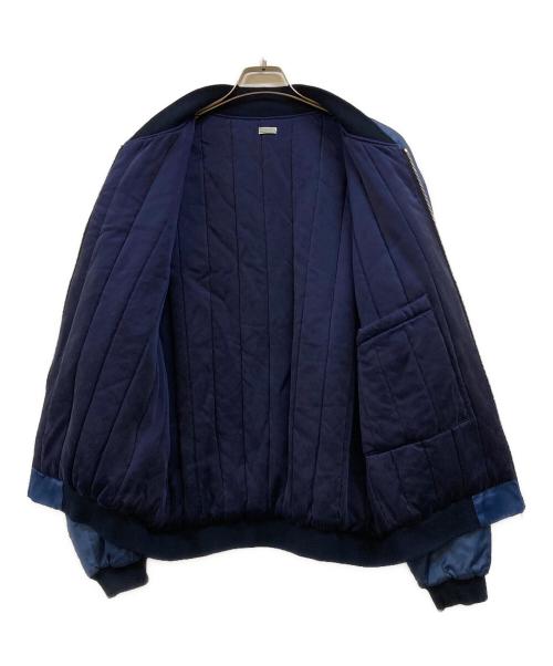 A.PRESSE（アプレッセ）A.PRESSE (アプレッセ) Vintage Silk Viscose Tour Jacket ブルー サイズ:4の古着・服飾アイテム