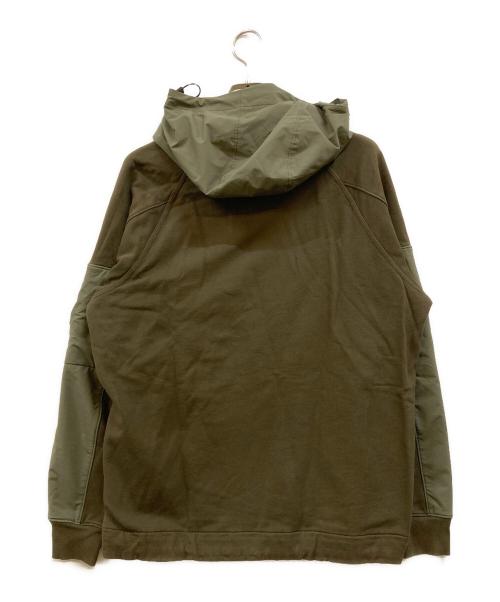 C.P COMPANY（シーピーカンパニー）C.P COMPANY (シーピーカンパニー) スウェット切替 ゴーグルプルオーバーパーカー オリーブ サイズ:XXLの古着・服飾アイテム