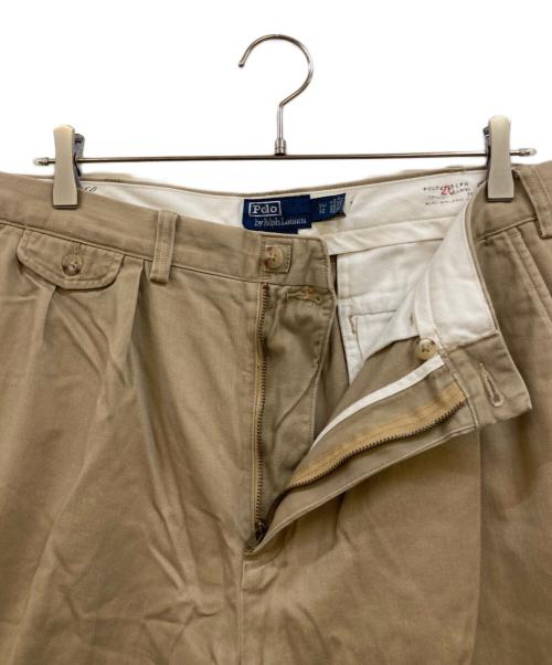 POLO RALPH LAUREN（ポロ・ラルフローレン）POLO RALPH LAUREN (ポロ・ラルフローレン) Big chino タックチノパン ベージュ サイズ:W34(86㎝)の古着・服飾アイテム