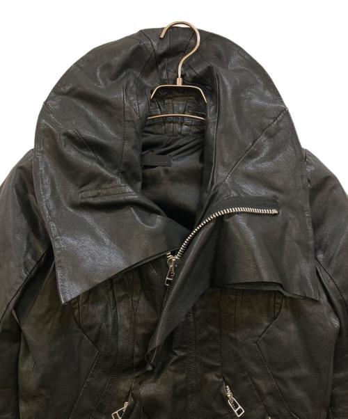 EKAM（エカム）EKAM (エカム) ラムレザーデザインジャケット ブラック サイズ:Sの古着・服飾アイテム