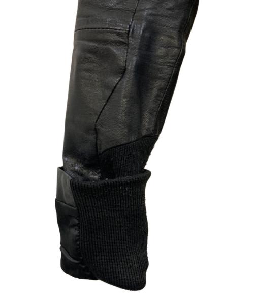 EKAM（エカム）EKAM (エカム) ラムレザーデザインジャケット ブラック サイズ:Sの古着・服飾アイテム
