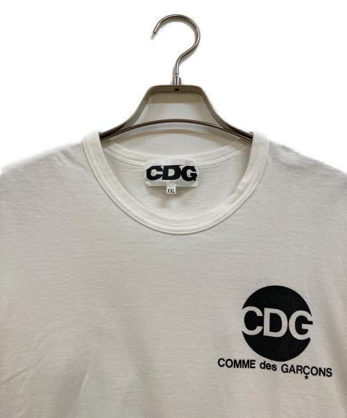 CDG（シーディージー）CDG (シーディージー) プリントTシャツ ホワイト サイズ:XXLの古着・服飾アイテム