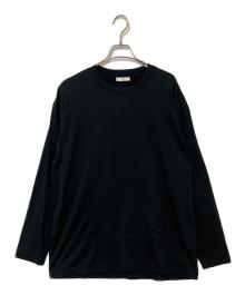 ATON（エイトン）の古着「SUVIN 60/2 OVER SIZED L/S Tee」｜ブラック