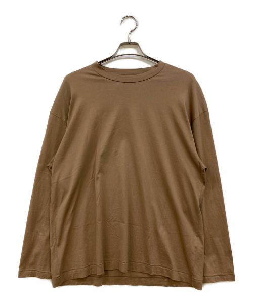 ATON（エイトン）ATON (エイトン) Suvin60/2 Oversized Long-Sleeve T-shirt ベージュ サイズ:04の古着・服飾アイテム