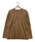 ATON（エイトン）の古着「Suvin60/2 Oversized Long-Sleeve T-shirt」｜ベージュ