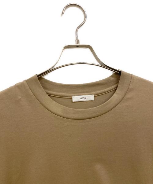 ATON（エイトン）ATON (エイトン) SUVIN 60/2 OVERSIZED T-SHIRT ベージュ サイズ:04の古着・服飾アイテム