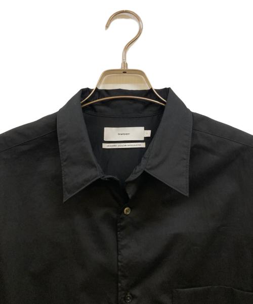 Graphpaper（グラフペーパー）Graphpaper (グラフペーパー) Silicon Poplin Oversized Regular Collar Shirt ブラック サイズ:1の古着・服飾アイテム