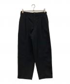 Graphpaperグラフペーパー）の古着「Scale Off Wool Wide Tapered Slacks」｜ブラック