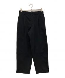 Graphpaper（グラフペーパー）の古着「Scale Off Wool Wide Tapered Slacks」｜ブラック