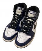 NIKEナイキ）の古着「Air Jordan 1 Retro High OG」｜ネイビー×ホワイト