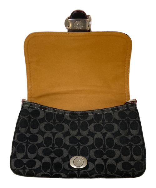COACH（コーチ）COACH (コーチ) ソフト タビー ショルダー バッグ・シグネチャー デニム ブラックの古着・服飾アイテム