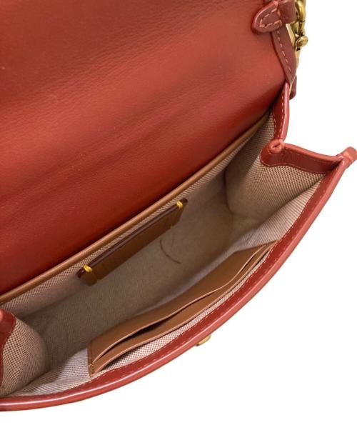 COACH（コーチ）COACH (コーチ) KIP ターンロック レザーショルダーバッグ ブラウンの古着・服飾アイテム