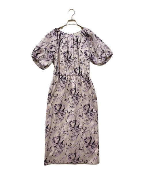 EPOCA（エポカ）EPOCA (エポカ) トーナルジャカード ギャザードレス ラベンダー サイズ:40 未使用品の古着・服飾アイテム