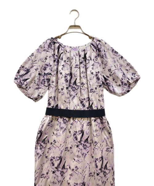 EPOCA（エポカ）EPOCA (エポカ) トーナルジャカード ギャザードレス ラベンダー サイズ:40 未使用品の古着・服飾アイテム
