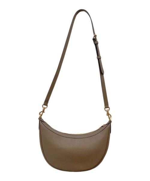 COACH（コーチ）COACH (コーチ) アリア 2WAYハーフムーン レザーショルダーバッグ ブラウンの古着・服飾アイテム