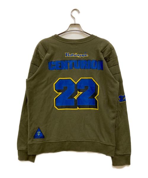 A BATHING APE（アベイシングエイプ）A BATHING APE (アベイシングエイプ) ナンバリングスウェット オリーブ サイズ:Ｌの古着・服飾アイテム