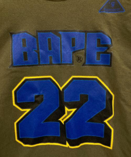 A BATHING APE（アベイシングエイプ）A BATHING APE (アベイシングエイプ) ナンバリングスウェット オリーブ サイズ:Ｌの古着・服飾アイテム