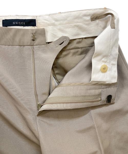 GUCCI（グッチ）GUCCI (グッチ) ワイドスラックス ベージュ サイズ:26の古着・服飾アイテム