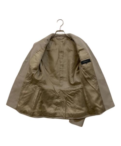 GUCCI（グッチ）GUCCI (グッチ) レザーウエストマーク 2Bジャケット ベージュ サイズ:40の古着・服飾アイテム