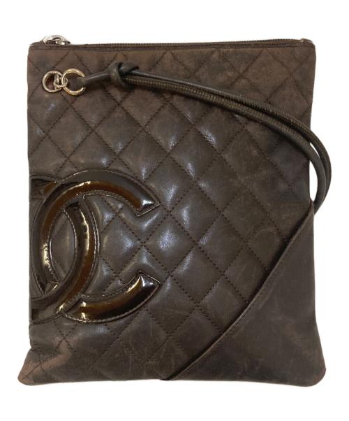 CHANEL（シャネル）CHANEL (シャネル) ココマーク レザーショルダーバッグ ブラウンの古着・服飾アイテム