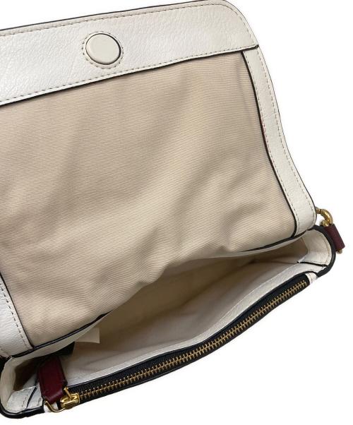 MARC JACOBS（マークジェイコブス）MARC JACOBS (マークジェイコブス) レザーショルダーバッグ ホワイトの古着・服飾アイテム
