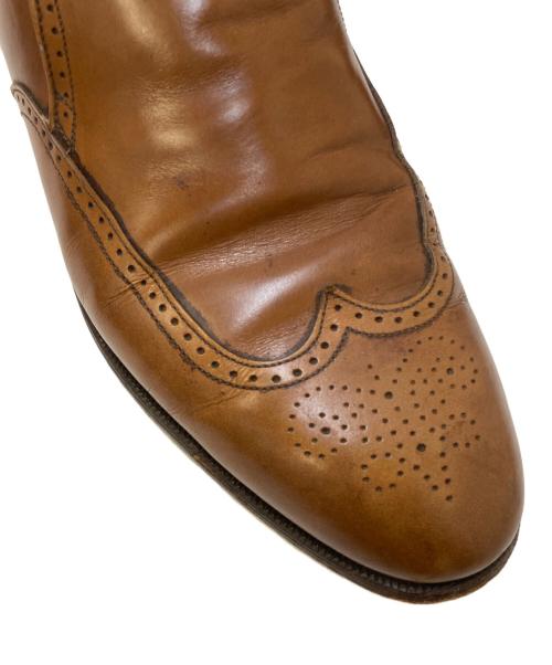 JOHNSTON&MURPHY（ジョンストン＆マーフィー）JOHNSTON&MURPHY (ジョンストン＆マーフィー) ウィングチップシューズ ベージュ サイズ:8 1/2の古着・服飾アイテム