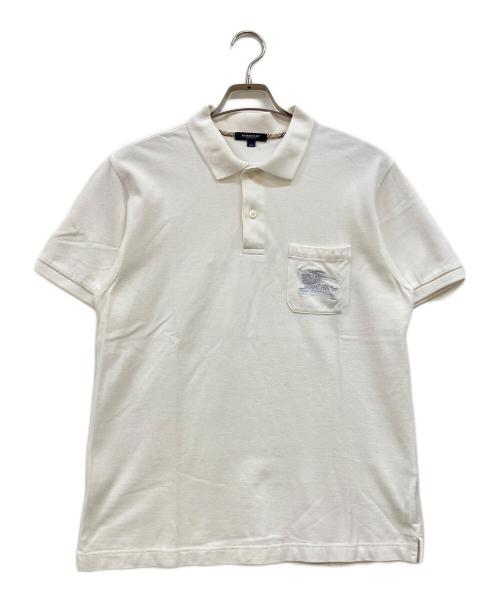 BURBERRY LONDON（バーバリーロンドン）BURBERRY LONDON (バーバリーロンドン) ホースロゴポロシャツ ホワイト サイズ:LLの古着・服飾アイテム