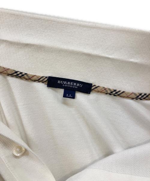 BURBERRY LONDON（バーバリーロンドン）BURBERRY LONDON (バーバリーロンドン) ホースロゴポロシャツ ホワイト サイズ:LLの古着・服飾アイテム