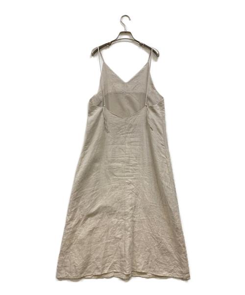 NOLLEY'S（ノーリーズ）NOLLEY'S (ノーリーズ) リネンキャミワンピース ベージュ サイズ:FREEの古着・服飾アイテム