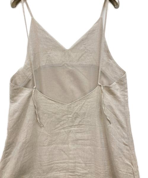 NOLLEY'S（ノーリーズ）NOLLEY'S (ノーリーズ) リネンキャミワンピース ベージュ サイズ:FREEの古着・服飾アイテム