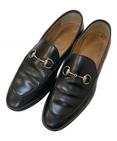 希少サイズ GUCCI ホースビットローファー ヨルダーン 黒 39 中古・古着通販】GUCCI (グッチ) ヨルダーン ホースビットローファー