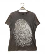 DIESELディーゼル）の古着「00s 指紋プリントTシャツ」｜グレー