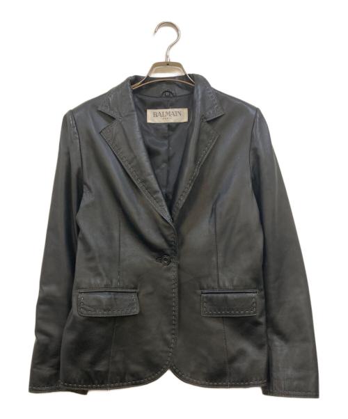BALMAIN（バルマン）BALMAIN (バルマン) レザージャケット ブラック サイズ:11号の古着・服飾アイテム