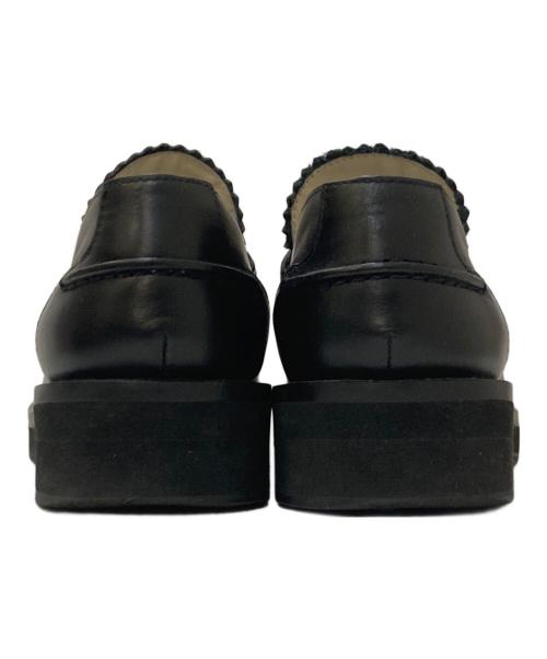 JIL SANDER NAVY（ジルサンダー ネイビー）JIL SANDER NAVY (ジルサンダー ネイビー) バイカラーコインローファー メタリックシルバー×ブラック サイズ:35の古着・服飾アイテム