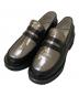 JIL SANDER NAVY（ジルサンダー ネイビー）の古着「バイカラーコインローファー」｜メタリックシルバー×ブラック