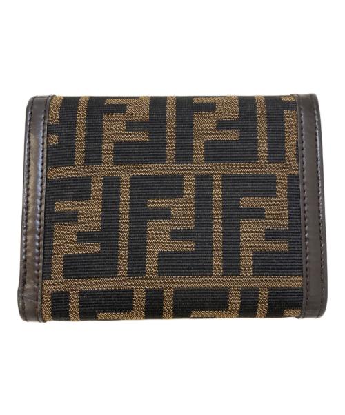 FENDI（フェンディ）FENDI (フェンディ) ズッカ柄 3つ折り コンパクトウォレット ブラウン サイズ:下記参照の古着・服飾アイテム