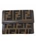 FENDI（フェンディ）の古着「ズッカ柄 3つ折り コンパクトウォレット」｜ブラウン