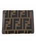 FENDI (フェンディ) ズッカ柄 3つ折り コンパクトウォレット ブラウン サイズ:下記参照：18000円