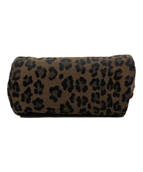 FENDI（フェンディ）FENDI (フェンディ) レオパードパターン 総柄ポーチ ブラウンの古着・服飾アイテム